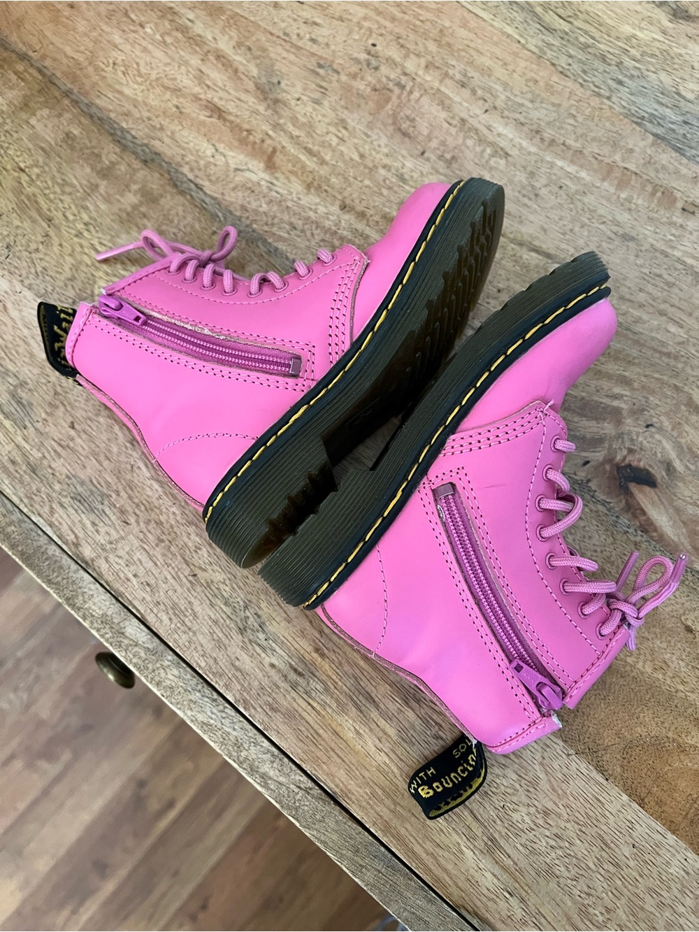 Dr.Martens 31285 Pink Lace Up Boots Size 8 - Picture 6 of 12
